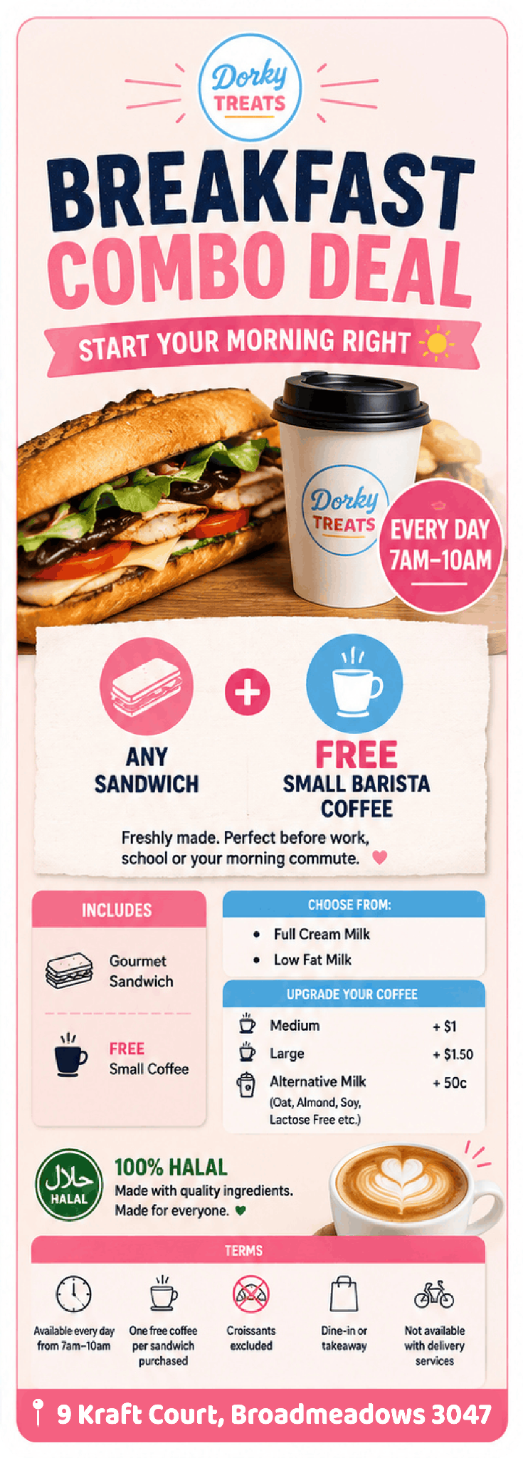 Free Coffee with Any Sandwich